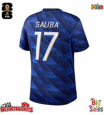 France William Saliba #17 Replica Home Stadium Shirt World Cup 2026 Short Sleeve